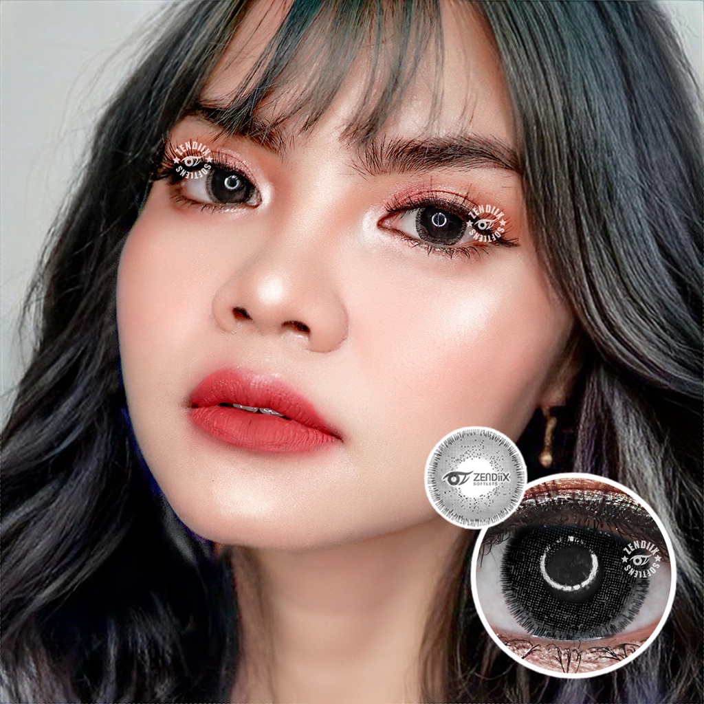 Softlens NEWBLUK Warna BLACK 15mm Nomal Minus