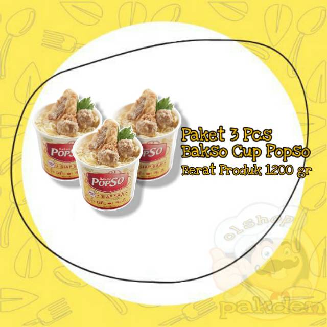 

PAKDEN BAKSO CUP POPSO PAKET 3 PC / BAKSOSAPI / OLSHOPPAKDEN