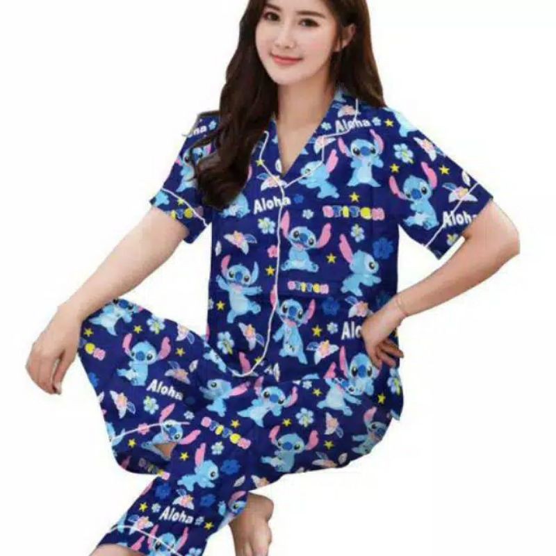 [Fashion Wanita] Baju tidur PIYAMA setelan | oneset | karakter | motif terbaru