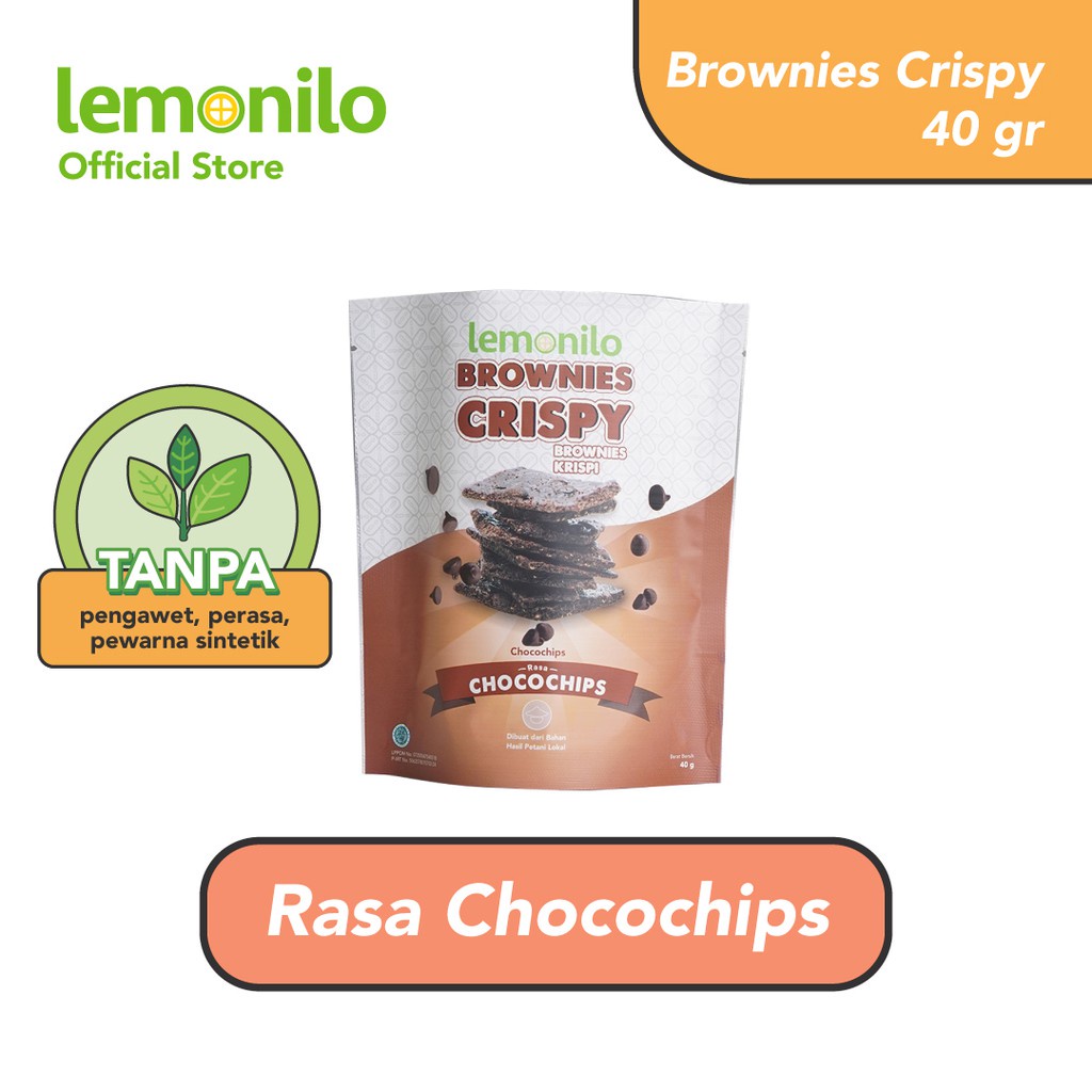 HD Management Lemonilo Brownies Crispy Rasa Chocochips &amp; Keju 40 gr | Crispy Cookies | Snack Manis Camilan Sehat