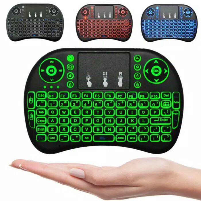 Trend-Keyboard Air Mouse i8 Mini Keypad Wireless Touchpad Backlight Rainbow