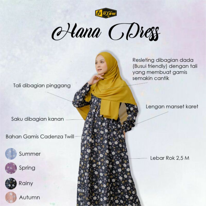 Ready Gamis Hana Dress Glow Exclusive Dress Only