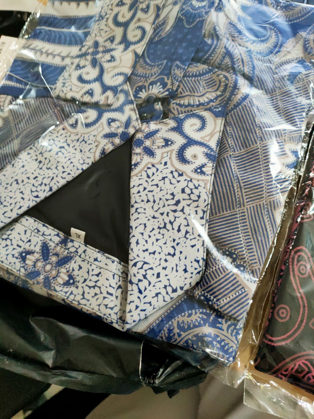 Kemeja Batik Modern Banyu Biru Ful Furing Katun Halus Premium Size Lengkap