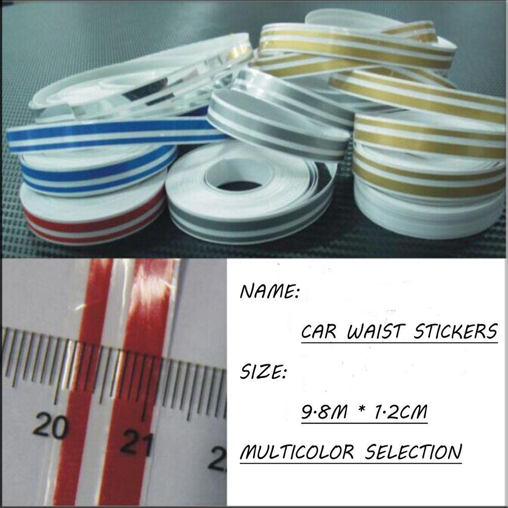 Suyo Stiker Body Mobil Dekorasi Waist Line Multicolor Pinstripe Steamline