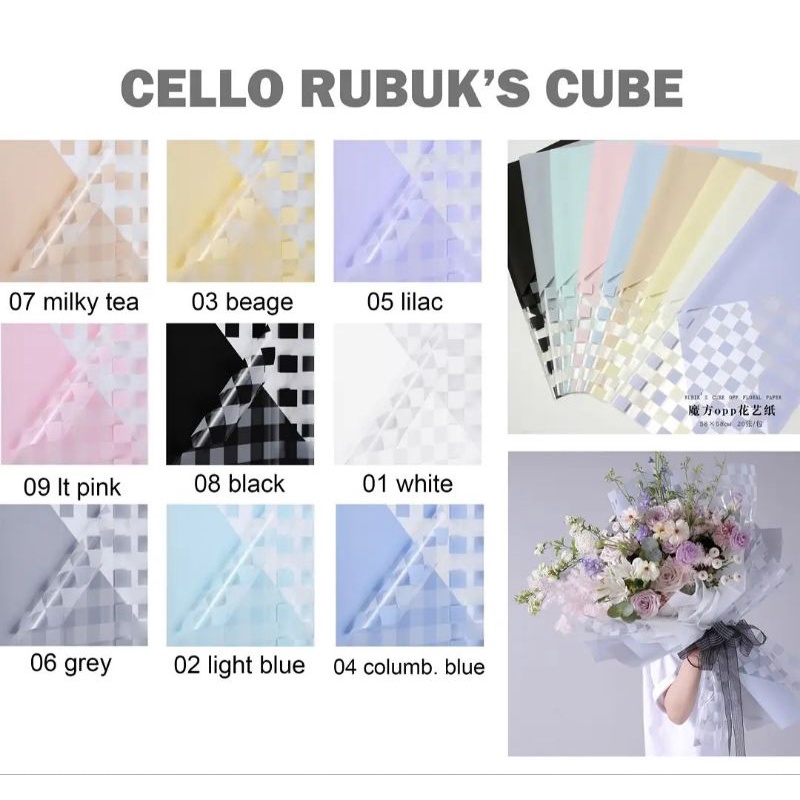 

CELLO RUBIK'S CUBE (per lembar)