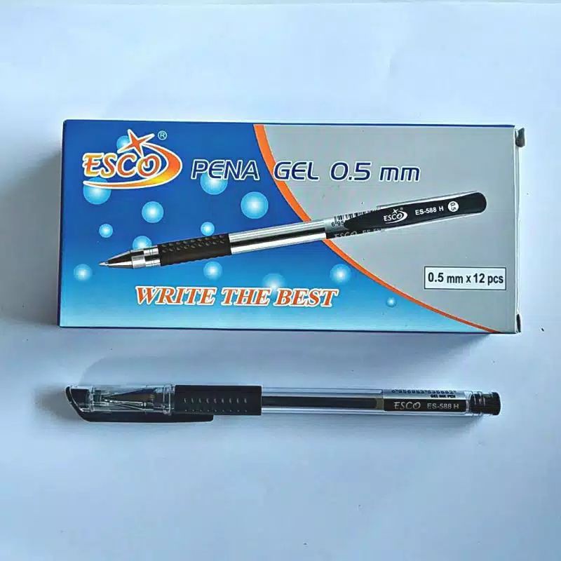 

Pulpen Esco Jel 588/Mini M58H 0,5mm Hitam isi 12pcs