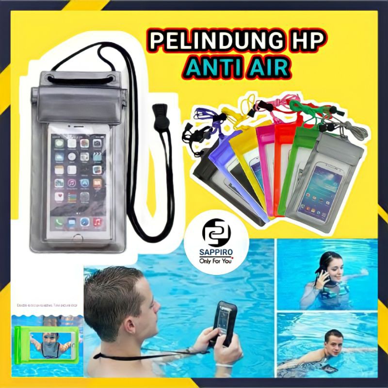 Waterproof Case HP 6.5 inch / Sarung Pelindung HP Anti Air / Kantong Tempat HP Anti Air Murah