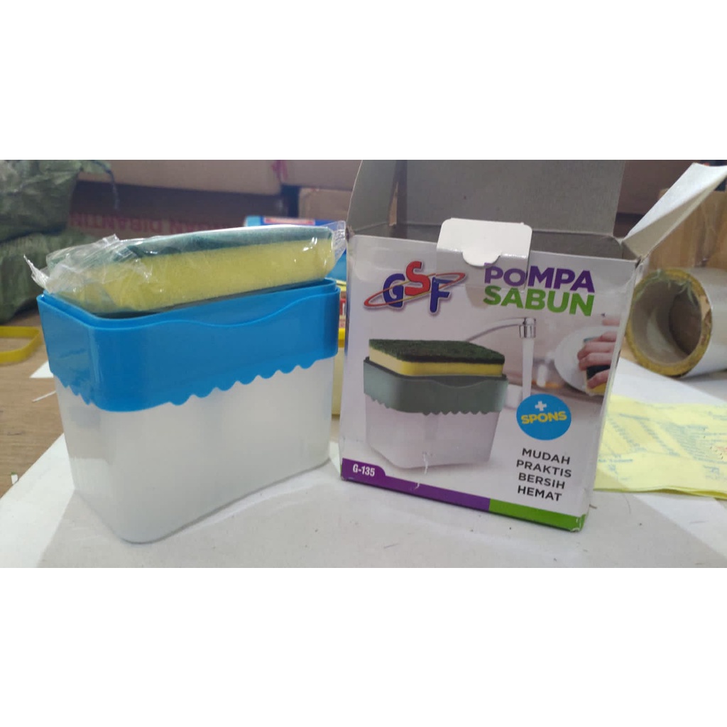 Dispenser Sabun Cuci Piring Sponge Holder Spons 2 In 1