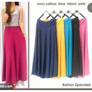 TERLARIS !!! ROK PANJANG JUMBO SPANDEK JERSEY WANITA TERMURAH /  ROK PANJANG MAX BB 80 KG BAHAN PREMIUM BISA COD-WARNA LAIN