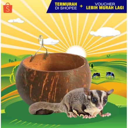 BATOK KELAPA - Tempat Tidur Sugar Glider Sleeping Pouch Sugar Glider Sarang