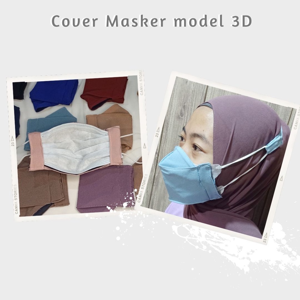 COVER MASKER MEDIS KAIN 2 LAPIS BENTUK 3D DAN SQUARE