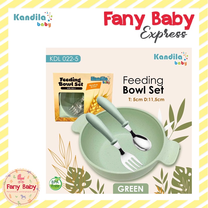 KANDILA BABY CUTLERY SET (BOWL + STAINLESS SPOON &amp; FORK) / KDL022-5