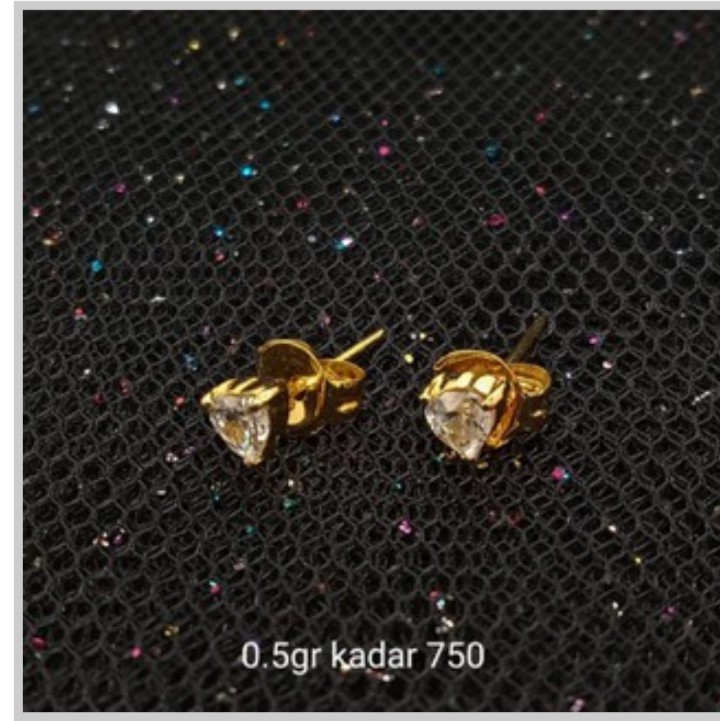 Anting Emas 17 K - kuning 0.5gr Kadar 750 - 2639