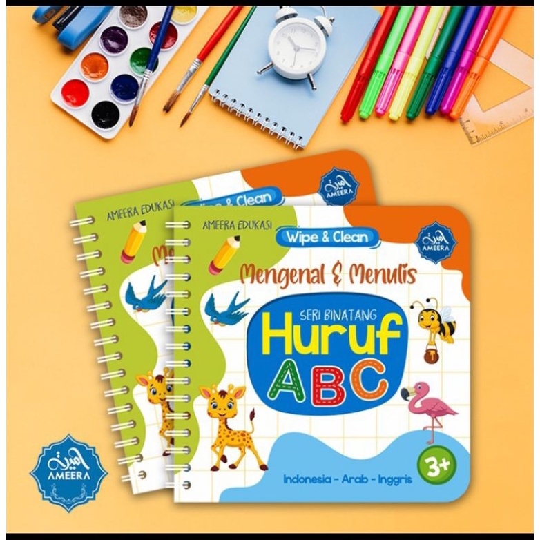 

Buku Wipe and Clean Mengenal dan Menulis Huruf ABC 3 Bahasa Untuk