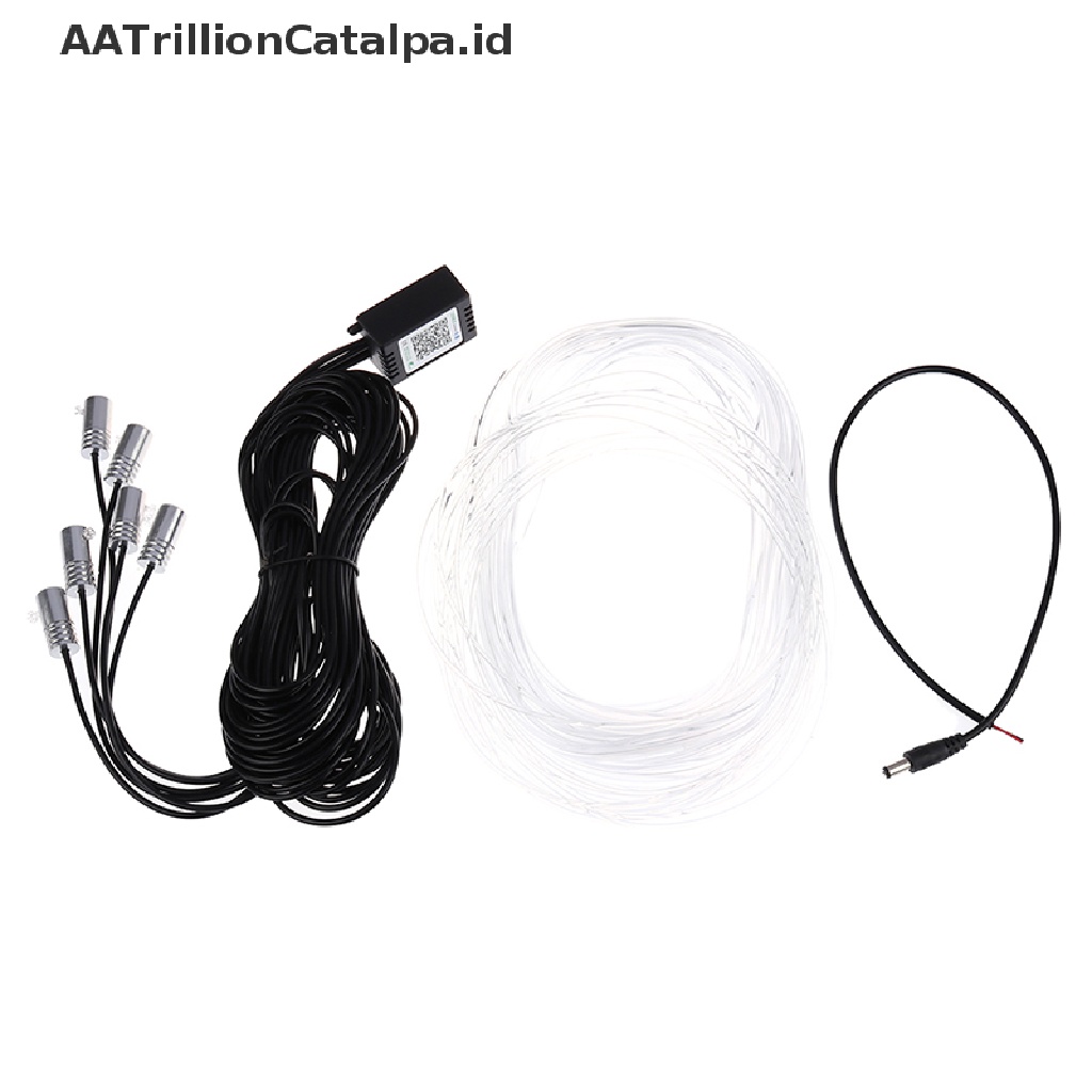 (AATrillionCatalpa) 6pcs Lampu Strip LED RGB Fiber Optic 8m Untuk Interior Mobil