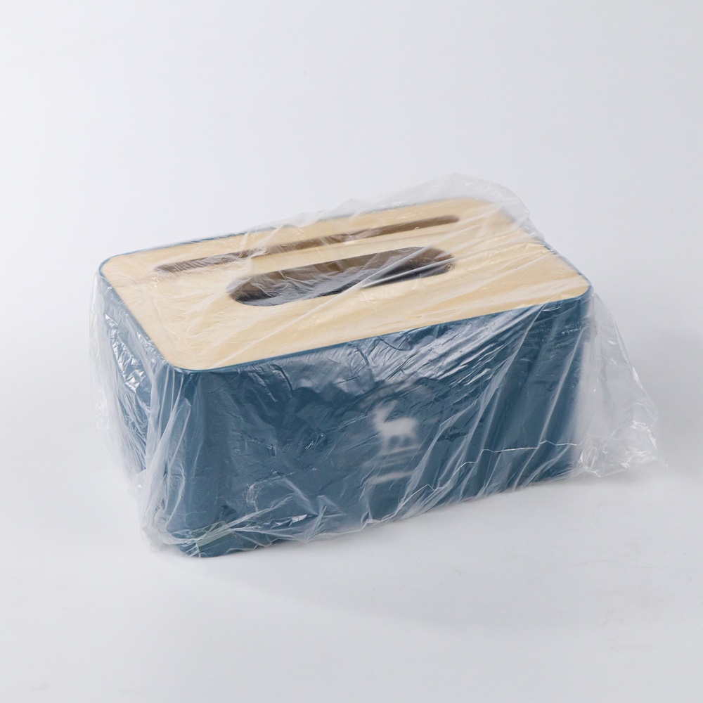 Kotak Tisu Kayu Tissue Box dengan Holder Smartphone - ZJ008 - 7RHXQ0BL Blue