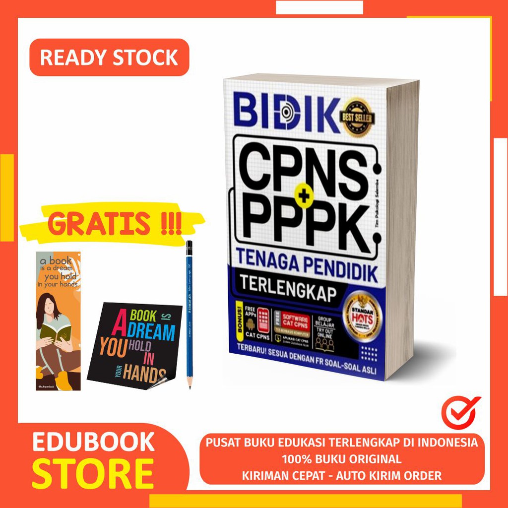 

BUKU BIDIK CPNS + PPPK TENAGA PENDIDIK - FORUM EDUKASI (BONUS PENSIL 2B, BOOKMARK, STIKER)