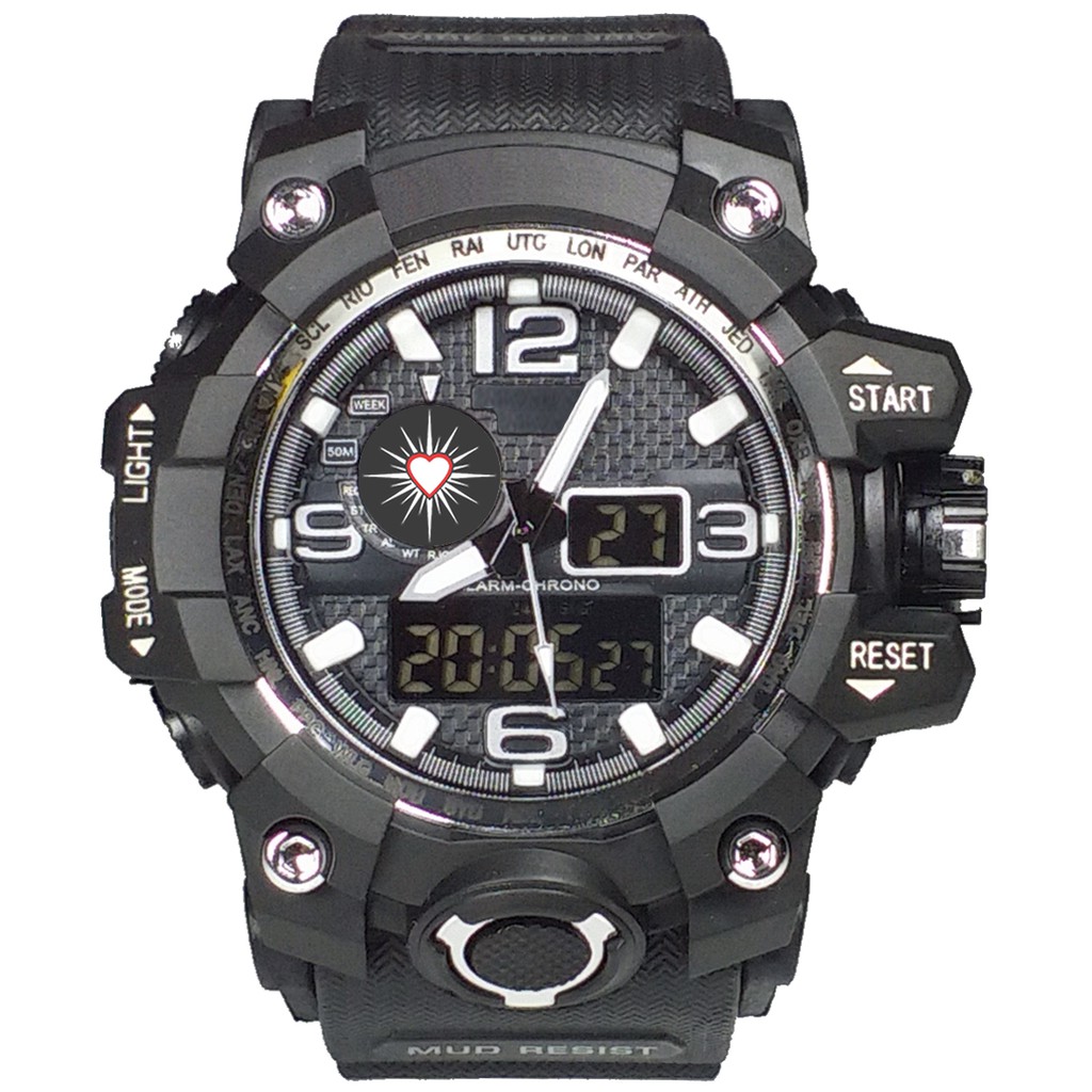 (Istimewa Bossque) PSHT Wacth - Jam PSHT Double Time List Putih (Exclusive)