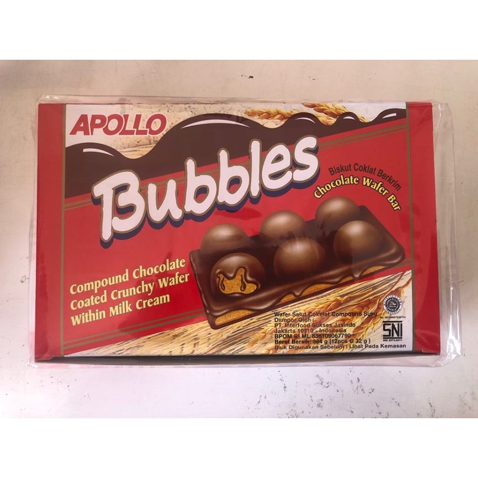 Apollo Bubbles / Biskuit coklat / Chocolate Wafer Bar/ Coklat Wafer