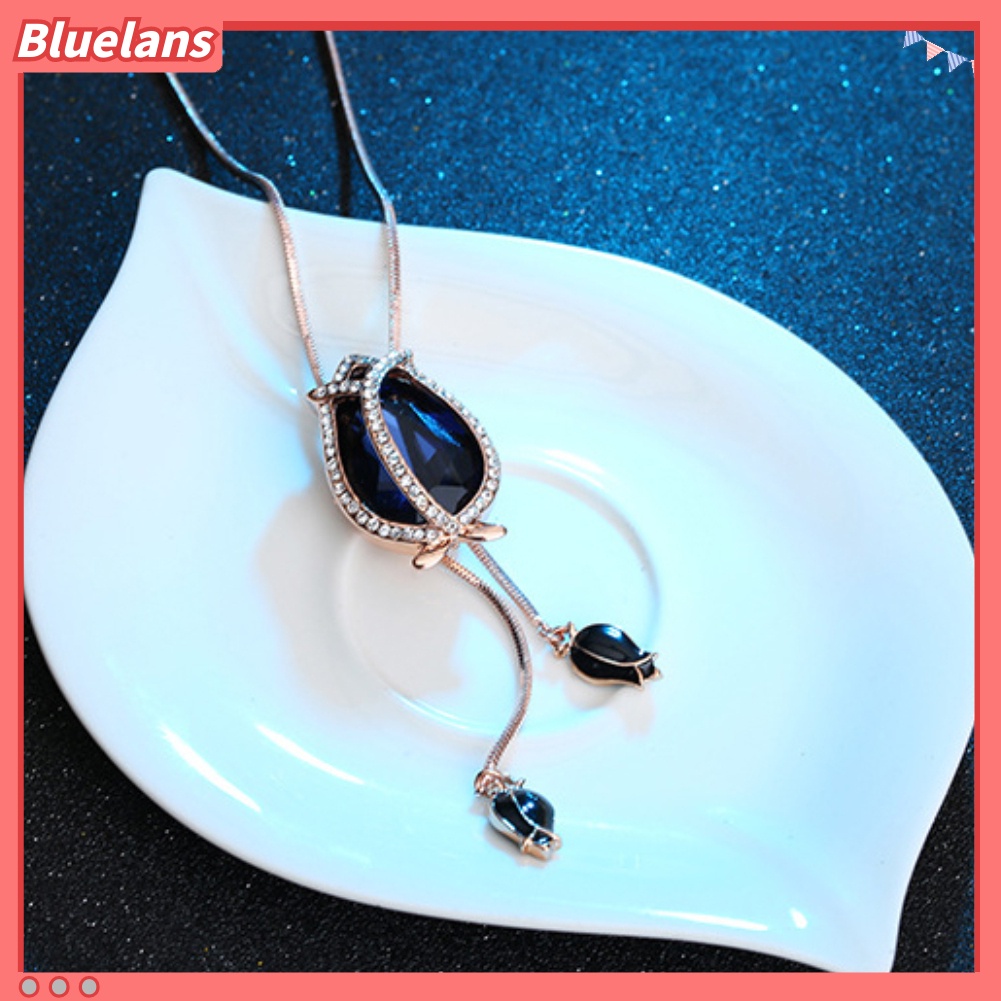 Bluelans Fashion Women Long Dress Sweater Chain Tulip Pendant Ornament Necklace Jewelry