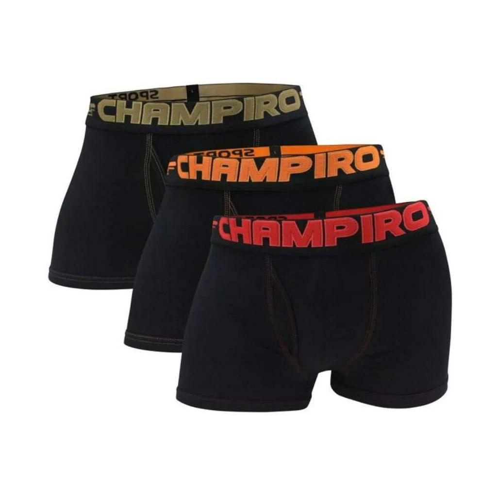 CHAMPIRO 0333 BLACK BOXER ISI 3 PCS CELANA DALAM PRIA KATUN