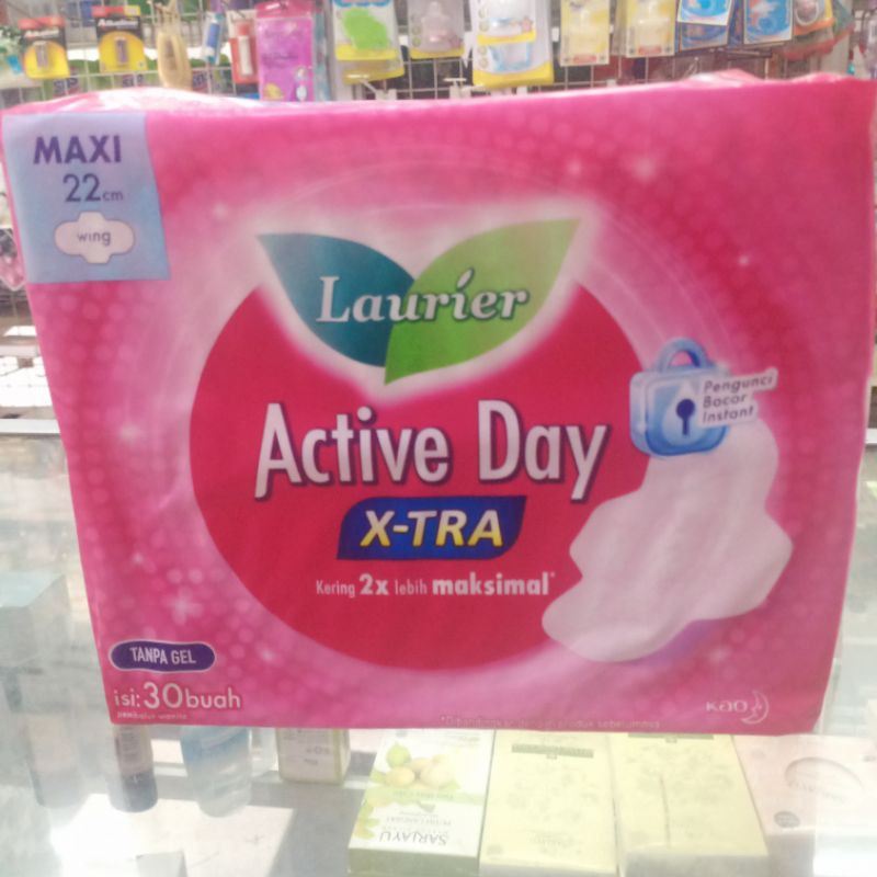 Laurier Active Day Xtra Maxi Wing 22cm Isi 30