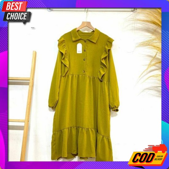 Tunik Jeans Wanita Terbaru 2022 Import Kekinian Busui Friendly Long Tu Dress Muslim Wanita Jelita T