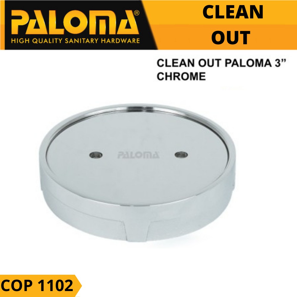 PALOMA CLEAN OUT 3&quot; CHROME BRASS COP 1102 TUTUP SALURAN AIR 3 INCH