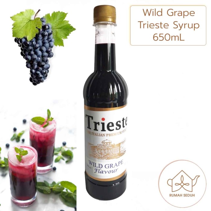 

650mL Sirup Wild Grape merk Trieste - Sirup Anggur