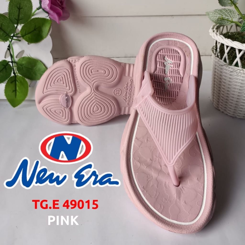 gos NEW ERA TG E 49015 Sandal Japit Wanita Sandal Wedgest Berkualitas Sandal Karet Anti Air terbaru Nyaman Kekinian