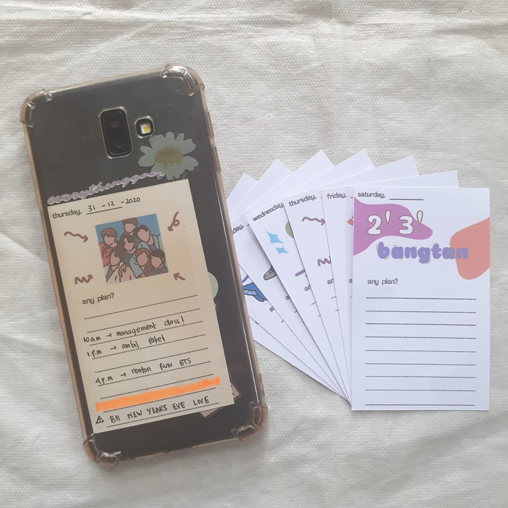 

weekly planner mini card // kartu planner mingguan.