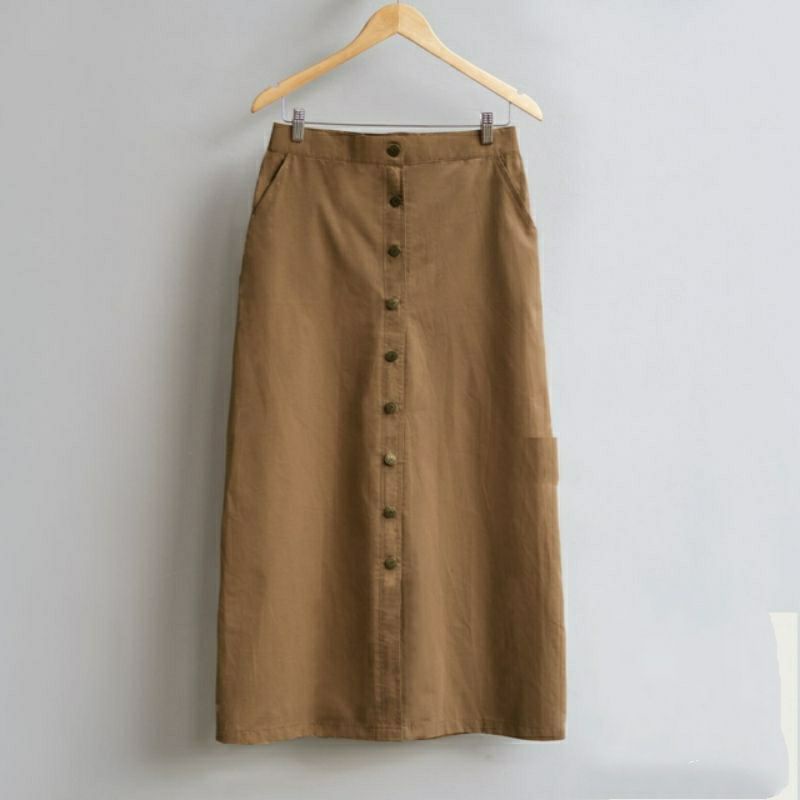 Casual Button Scrit Rok Terbaru Kekinian