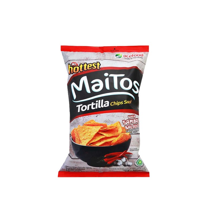 

Mr. Hottest Maitos Tortila Chips Snack Sambal Balado Flavour [140gr]