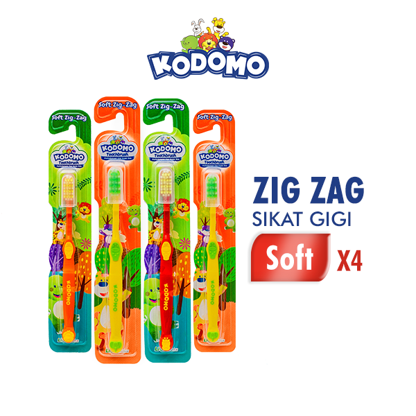 Kodomo Sikat Gigi Zigzag x4