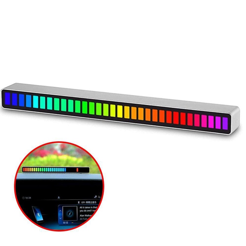 Lampu Simfoni LED, Lampu Kontrol Suara RGB, Lampu Ambient Dalam Mobil, Kontrol Suara Desktop Lampu Irama Musik, Lampu Dekorasi Pesta