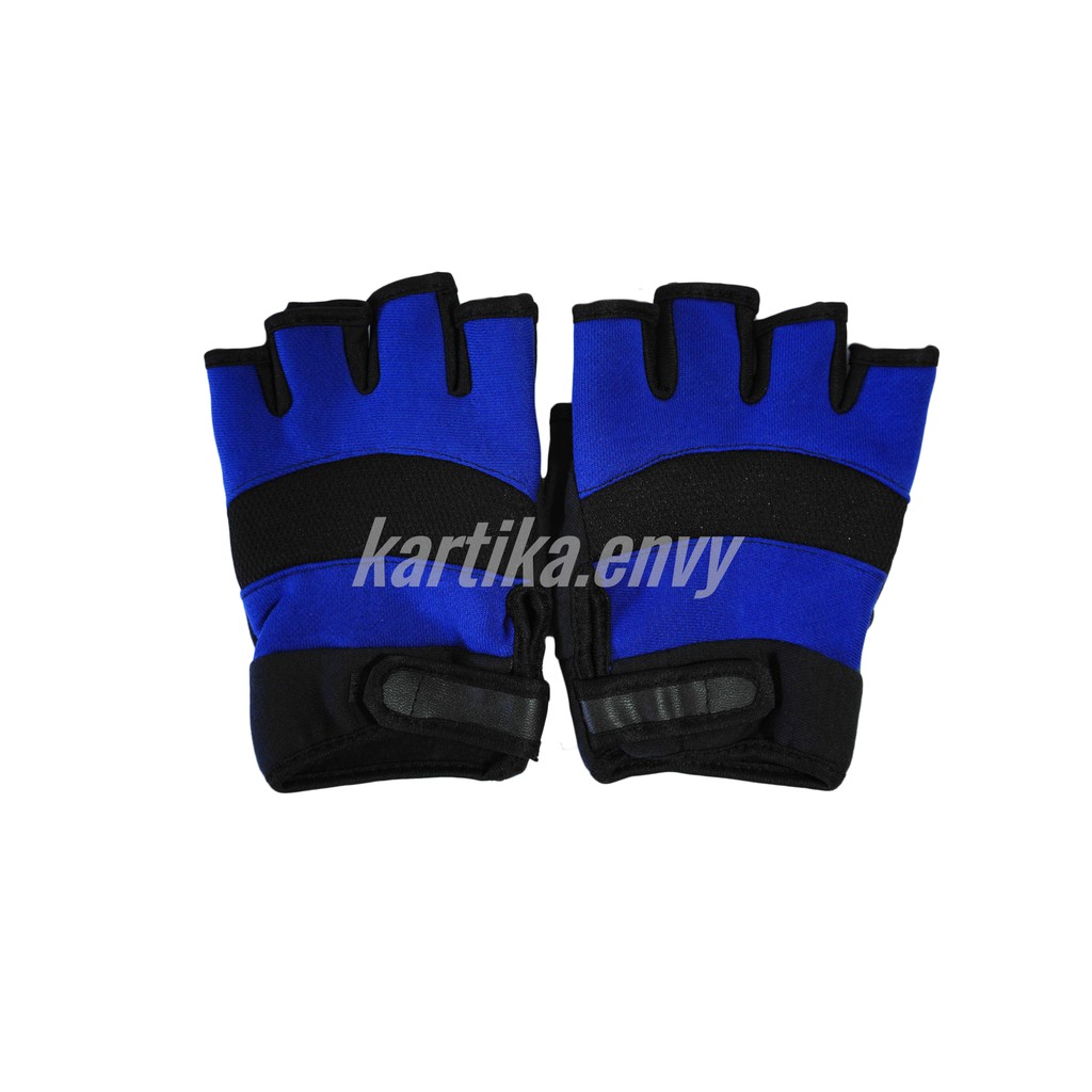 Sarung Tangan Sepeda Motor Glove Half Finger Dual Color