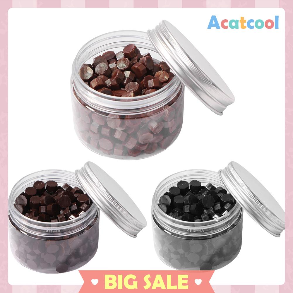 200Pcs Manik-Manik Lilin Stempel Segel Amplop Bentuk Oktagon Gaya Vintage