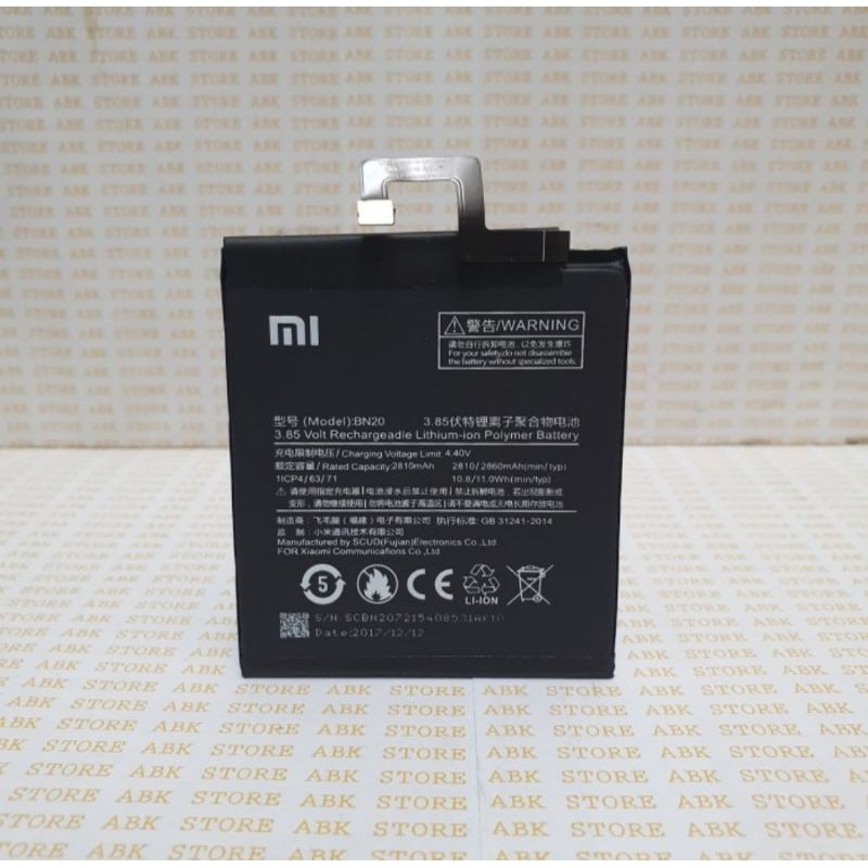 BATTERY BATRE BATRAI BATERAI XIAOMI MI5C BN20 BATT ORIGINAL