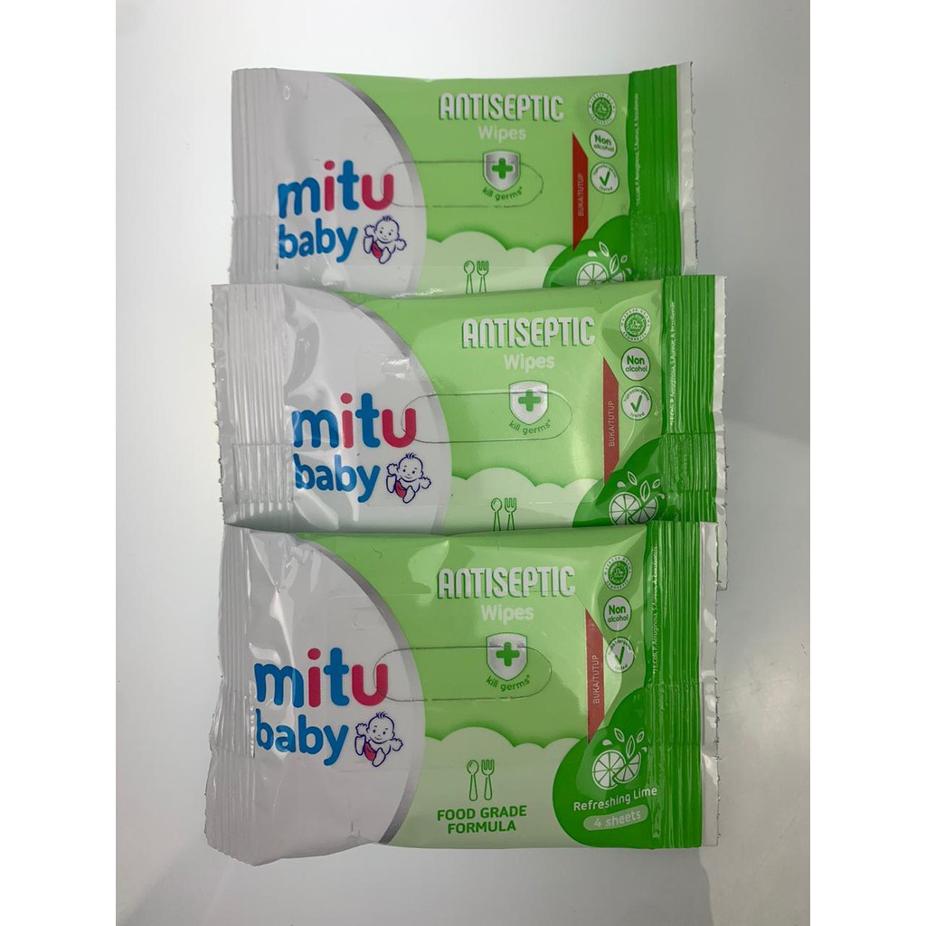 MITU TISU BASAH BABY SACHET @4 SHEETS