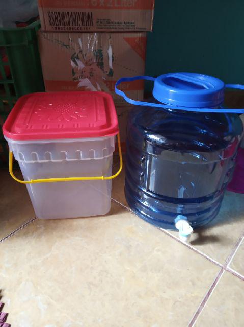 Toples Gagang 11l | St 11 Hongta | Toples Plastik Persegi Gagang Tutup