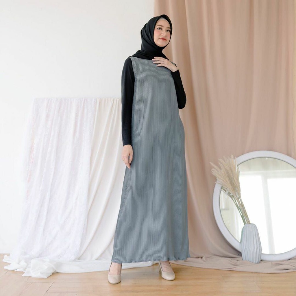 

Irsalina Inner Pleats Dark Grey