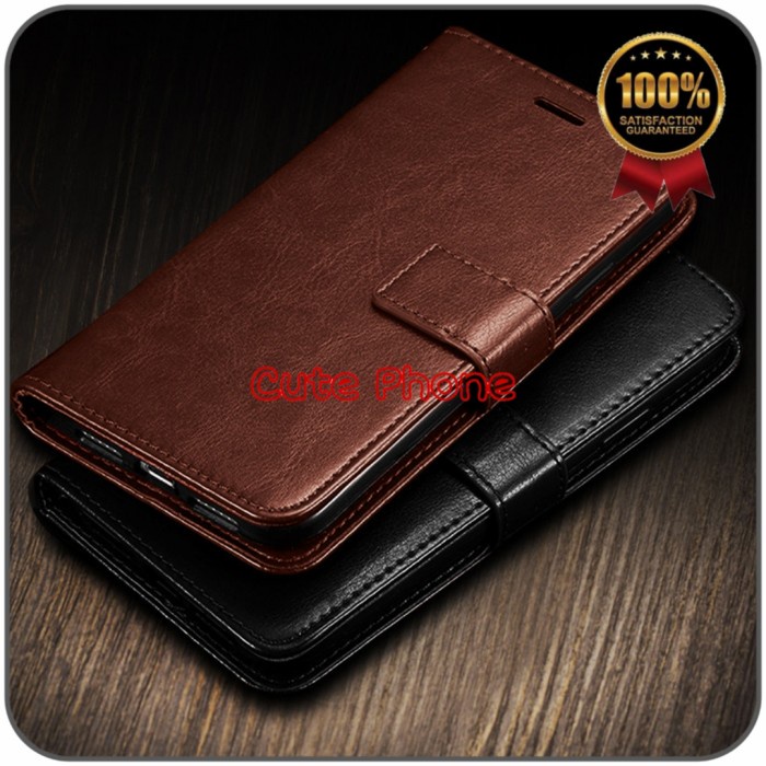 Casing Soft Case Infinix Smart 5 6 HD Flip Wallet Leather Dompet Kulit