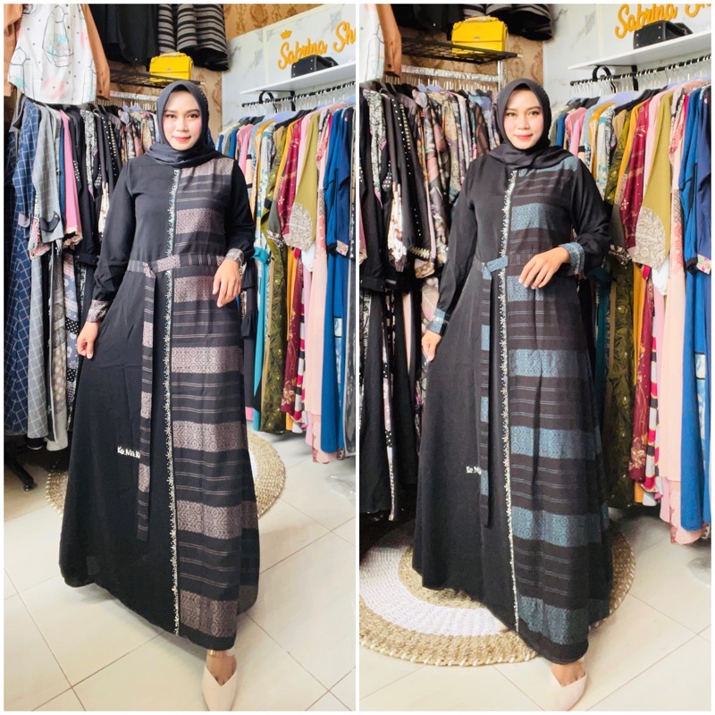 RANIA DRESS ABAYA HIKMAT KW PREMIUM