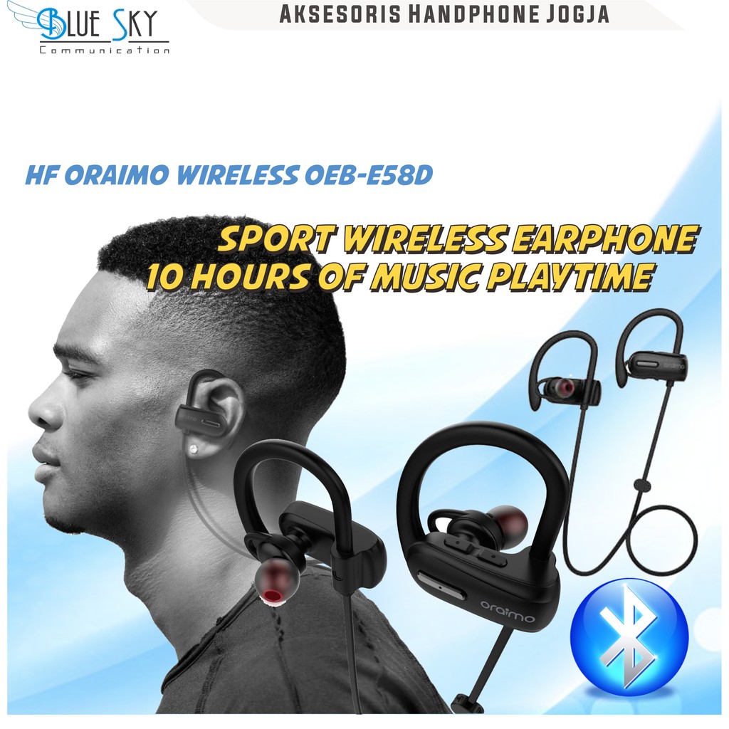 HANDSFREE HEADSET EARPHONE ORAIMO WIRELESS OEB-E58D BLUETOOTH SPORT