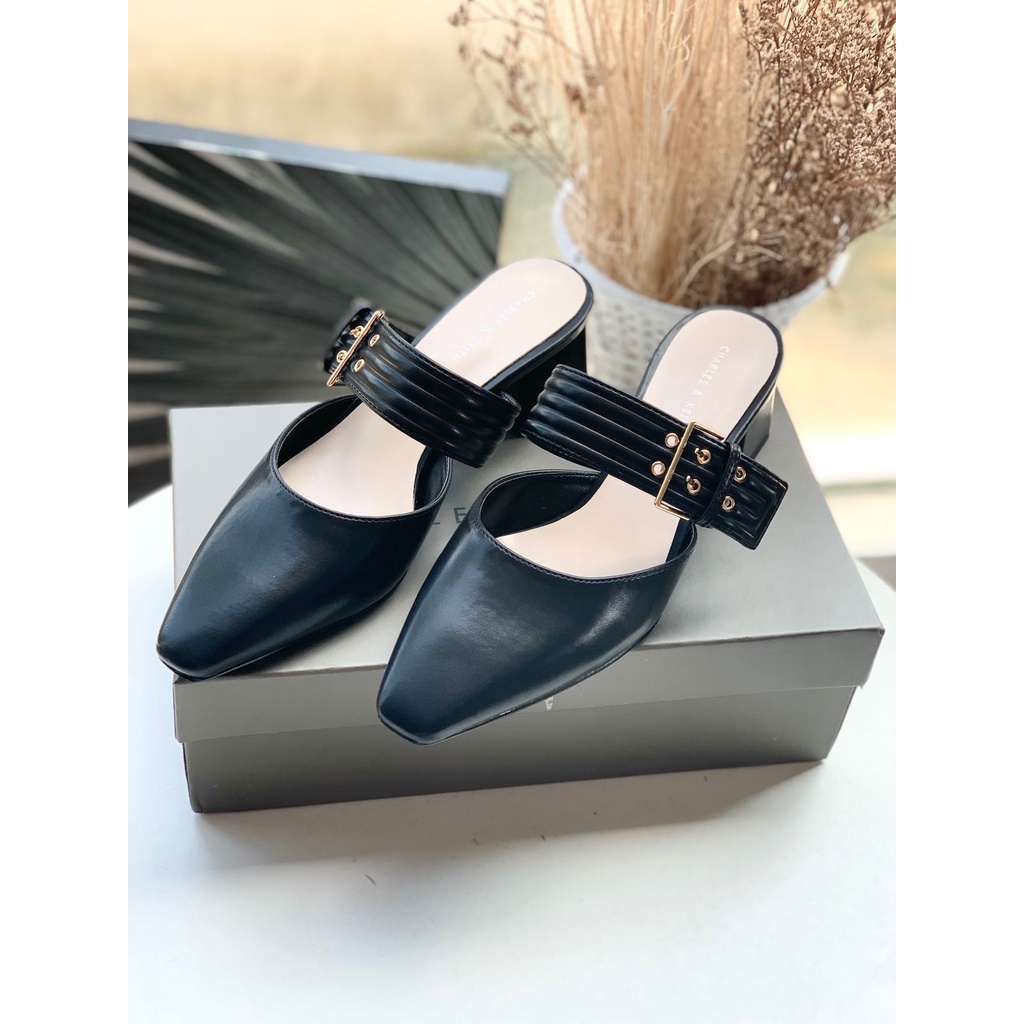 SEPATU WANITA CKS495 CK GROMET STRAP MULES PREMIUM IMPORT