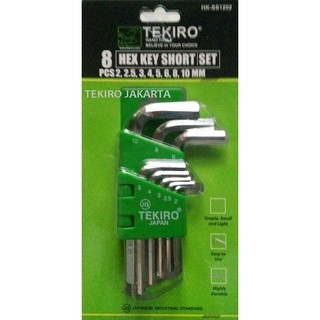 Tekiro Kunci L Pendek - Hex Key Short Set 8 pcs 2 - 10 mm | Shopee