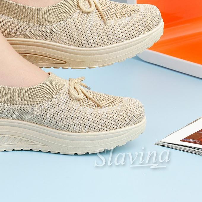 ❀ Slavina Lovia Wedges & Sponge Insole Flyknit Series #TM231 ✰