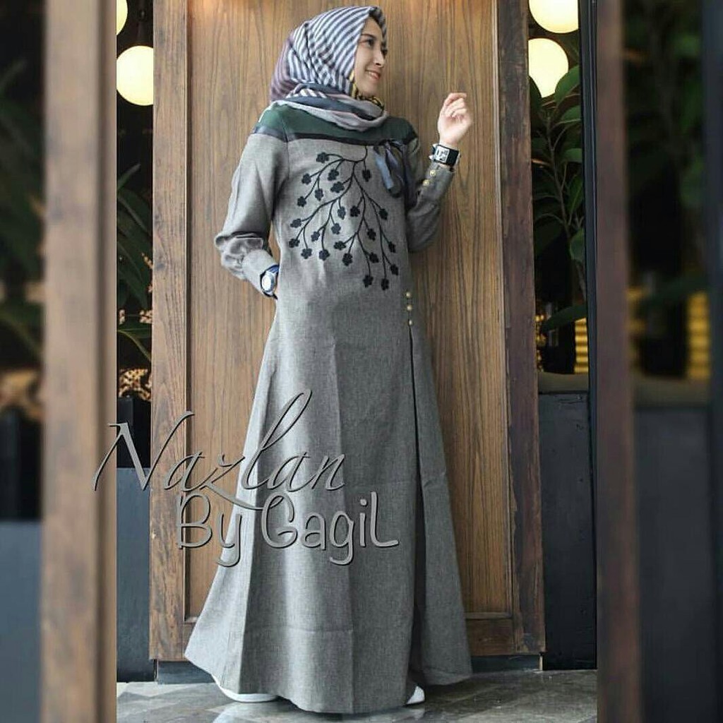 GAMIS SYARI ANNAJAH CAPUCCINO 900GR 110 140 ALLSIZE GAMIS SYARI BUSUI CADAR CREPE HQ POLOS MURAH I.