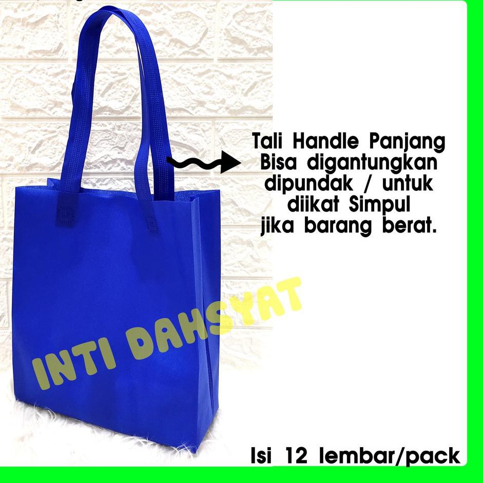 

Terlaris Tas Spunbond Goodie Bag Non Wooven Handle Lipat Samping 30x40+10 (isi 12lembar/1Lusin) HLS