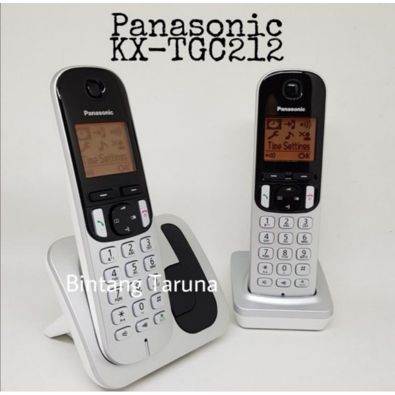 Wireless Phone Panasonic KX-TGC212 Telfon Panasonic TGC212 (Silver)(2 Handset)